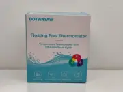Dotwayaw Swimming Pool Floating Water Thermometer with Inflatable Solar Lights