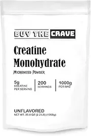 Ultra-Pure Micronized Creatine Monohydrate Powder - Maximize Strength, Power, and Muscle Growth - Unflavored, Gluten-Free (200 Servings, 1000g)