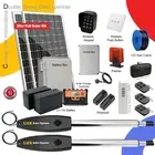 LUX Full Solar Powered 20w Heavy Duty Double swing Gate opener Keypad ALL IN ONE