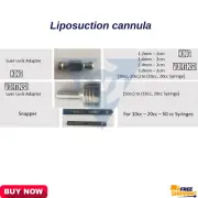 Facial Graft Liposuction Transplantation Cannula Set of 7 PCs Fat Transfer Kit
