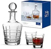 Villeroy & Boch - Ardmore Club 3 pcs, Whisky Set containing Decanter and Glasses, Crystal, Transparent, 0.75 ml and 320 ml