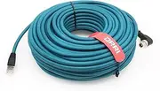DRRI Right Angle M12 X-Coded 8 Pole to RJ45 10 Gbps Gigabit Ethernet Interface Cat 7e Shielded Cable for Cognex Cameras 30M