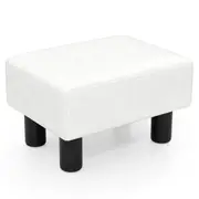 Giantex Foot Stool Ottoman Sofa Step Stool Padded Footrest w/Storage White