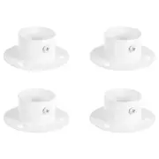 4 Pcs 1.5 Inch Flange Rod Holder, Wall Mount Curtain Rod Bracket
