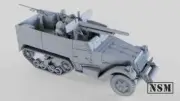 1/72 WW2 American T12 75mm GMC With Figures. Painted Resin. 2900 models on offer