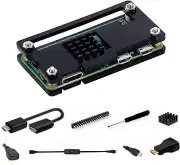 Raspberry Pi Zero 2 Case, Raspberry Pi Zero Case Kit with Pi Zero Heatsink, HDMI