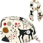 [YTYVAGT] Scrub Caps Women,Scrub Hats Suitable for Women,Christmas Snow and Funny Deer