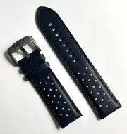 Original Tissot Chrono 22mm T116617A BLUE Leather Watch Band Strap