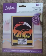Crafters Companion, Strength and Love stamp and stencil set