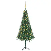 1.2m Artificial Christmas Tree with 150 LEDs, Easy Assembly Christmas Tree with Metal Stand and 95 Tips Decor for Home,