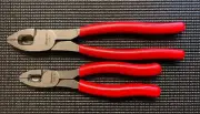 SNAP ON Tools USA NEW 2pc 9" & 7" RED Soft Grip HD Combination Lineman's Pliers