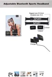 Bluetooth Sports Headband ,Headband Speak ,Wireless Sweat proof Sports Headband