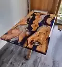 Handcrafted Epoxy Coffee Table – Walnut Resin Art, Custom Modern Furniture