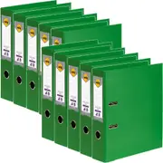 Marbig Lever Arch File Folder Foolscap 75mm Green 10 Pack