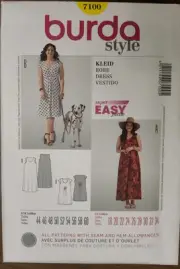 Burda Kids Pattern 7100 Misses' Dress Sewing Craft Project (H)