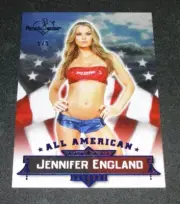2013 Benchwarmer JENNIFER ENGLAND Hobby #10 ALL AMERICAN Blue Foil/5 DODGEBALL
