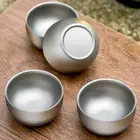 Double-layer Tea Tableware Set Pure Titanium 45ML Teapot New Tea Cup Camping