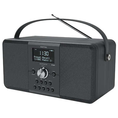 Azatom DAB+ FM Radio Clock Stereo Speaker Alarm Bluetooth - Multiplex D2 Black