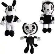 3PCS Bendy Plush Toy Set - Cute Horror Game Dolls, Soft Stuffed Animals for Kids & Fans