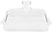UTHCLO 1Set Delicate Cake Plate with Cover Creative Dessert Storage Box Transparent Design for Freshness Cake Container for Parties Events
