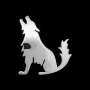Wolf Pendant, 925 Sterling Silver Pendant, Wolf Pendant, Howling Wolf...