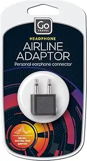 Go-Travel 910 Airline Head Phone Adaptor, Black