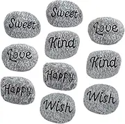 BEBEMOKO 10pcs Resin Small Stones for Aquarium Fish Tank Decoration Garden Pebbles Decorative Aquarium Pebbles Multi-Function Decor