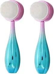 WRITWAA Silicone Face Scrub Brush 2-piece Set Exfoliating Cleanser Pore Remover Gentle Skincare Tool