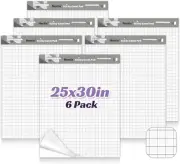 Sticky Easel Pad, 25X30 Inches Large Self Stick Grid Flip Chart Paper, Upgraded