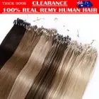 CLEARANCE Thick 200S Micro Loop Ring Real Human Hair Extensions Nano Bead Blonde