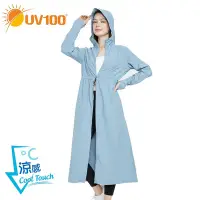 在飛比找Yahoo!奇摩拍賣優惠-UV100  防曬 抗UV-Suptex清涼加長版連帽女外套