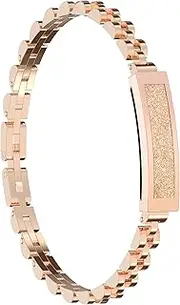 DREAM SPORT Stainless Steel Smart Bracelet with Heart Rate Monitor (Gold)