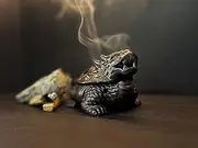 Ceramic Incense Burner, Indoor, Decorative Burner, Backflow Effect, Traditional Oriental Design, Dragon, Bakhoor, Aromatherapy, Meditation, Relaxation, Home Cleansing, Palo Santo, Sage