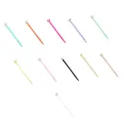 6Pcs Heart Ballpoint Pen Crystal Diamond Signing Pen Twist Action Signature Pen