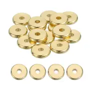 20 Pcs Flat Round Spacer Beads 12mm Brass Heishi Beads for Jewelry Making