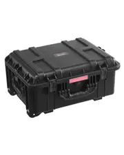 2.5 Cu.ft Weatherproof Hard Case Rolling Wheels & Retractable Handle Black