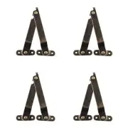 4 Pack Antique Brass Lid Folding Support Hinges for Wooden Jewelry Box Cases
