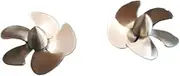 QONXIX RC Simulation Boat Accessories M3 Thread 5-Blade Propeller Diameter 28mm Metal Paddle Props CW/CCW, for Warship Civil Ship Model RC Boat Propellers (Color : 1pc Reverse)