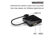 Winstars USB 3.0 Dual Head Display with Gigabit Ethernet Adapter (WS-UG39DH1)