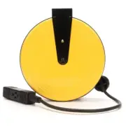 BAYCO Retractable Cord Reel, Metal, 3 Outlets, 10 AMPS, 30 FT. 16/3 Cord, FL-800