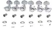 [Musiclily] Ultra 3L3R Roto Style Sealed Guitar Tuners Tuning Pegs Keys Machine Heads Set for Les Paul LP SG Style Electric or Acoustic Guitar, Chrome