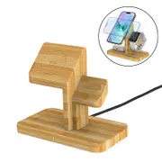 Bamboo 3 in 1 Magsafe Wireless Charging Station for iWatch/AirPods iPhone 14/13/12/11