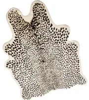 Leopard Print Area Rug,Faux Cowhide Hide Skin Rug Leopard Print - 6.8 X 5.2 Ft
