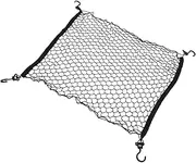 HAKIDZEL Practical Folding Storage Net for Garden Cart Heavy Duty Elastic Cargo Net for Outdoor Camping Supplies Luggage Protection Organized Transport with Hooks