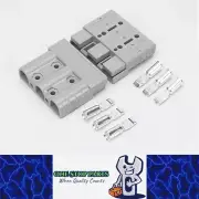 2 x 50A Grey 3 Pin Style Anderson Style Sockets Plugs 50 Amp for Caravan and Cam