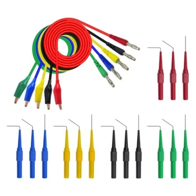 Auto Car Multimeter Test Alligator Clip to 4mm Banana Plug Test Cable Wire