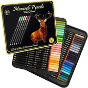 Black Widow Monarch Coloured Pencils For Adults - 48 Colouring Pencils With Smooth Pigments - Best Colour Pencil Set For Adult Colouring Books And Drawing.