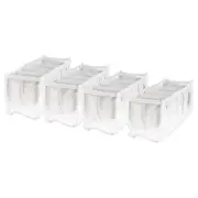4pcs Clothes Drawer Organizer 9Grids Closet Storage Box For Jeans T-Shirt White