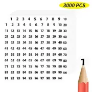 30 Sheets 1-100 Consecutive Number Stickers for Inventary Storage Organizing