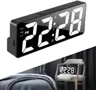 Digital Alarm Clock with Large Display, USB Charging, Adjustable Brightness, 12H